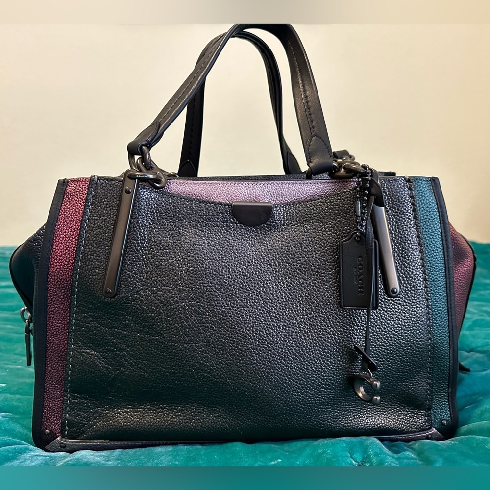 Coach Dreamer 36  Multi Colorblock Metallic Satchel
